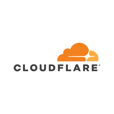 Cloudflare logo on white background