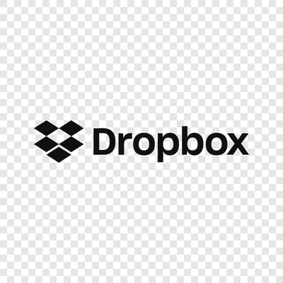 Dropbox black logo
