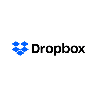 Dropbox logo on white background