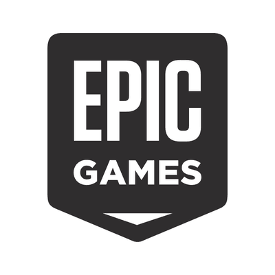 Epic Games logo on white background