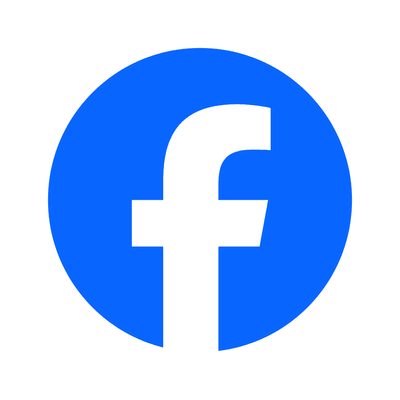 Facebook logo on white background