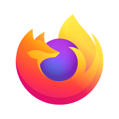 Firefox logo on white background