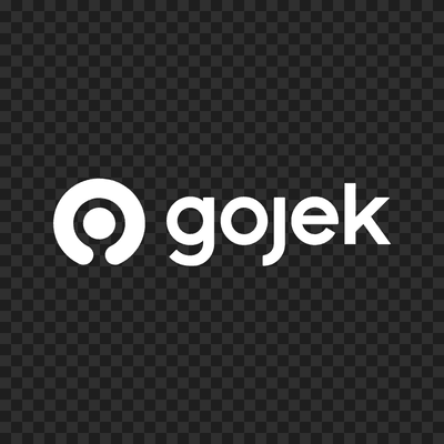 Gojek white logo