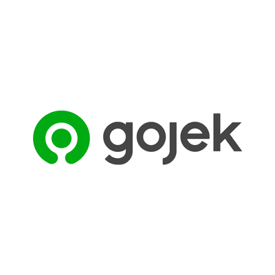Gojek logo on white background