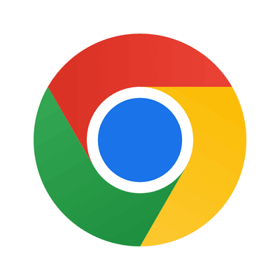 Google Chrome logo on white background
