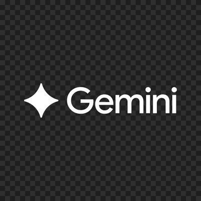 Google Gemini white logo