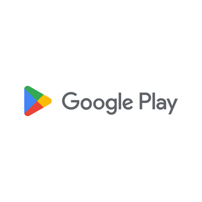 Google Play logo on white background