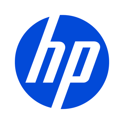 HP logo on white background