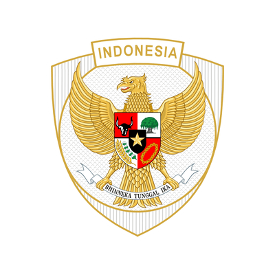 Logo Tim nasional sepak bola Indonesia latar putih