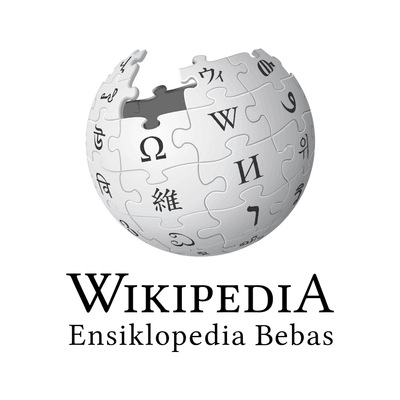 Logo Wikipedia bahasa Indonesia latar putih