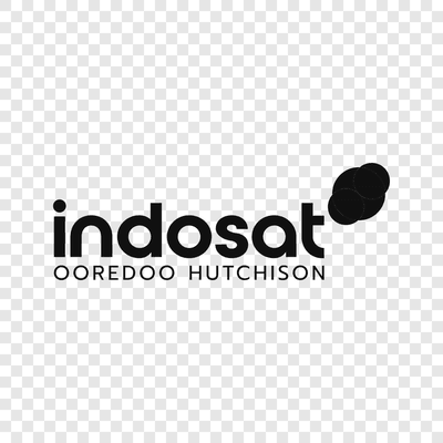 Indosat Ooredoo Hutchison black logo