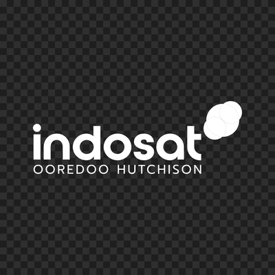 Indosat Ooredoo Hutchison white logo