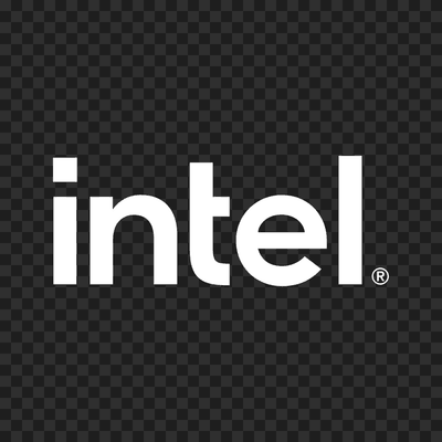 Intel white logo