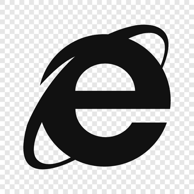 Internet Explorer black logo
