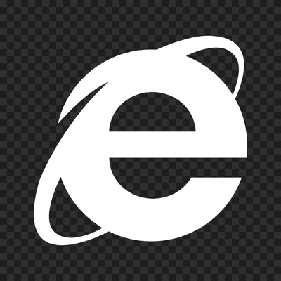 Internet Explorer white logo