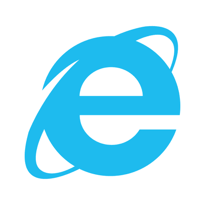 Internet Explorer logo on white background