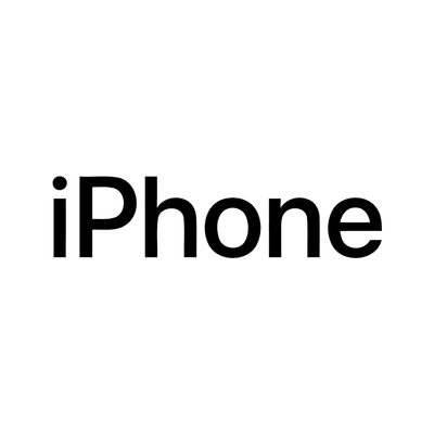 IPhone logo on white background