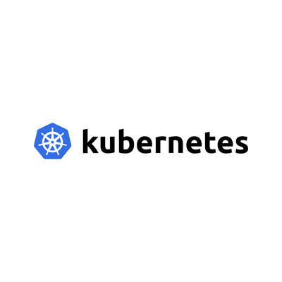 Kubernetes logo on white background
