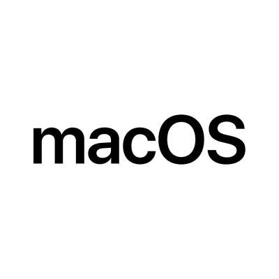MacOS logo on white background