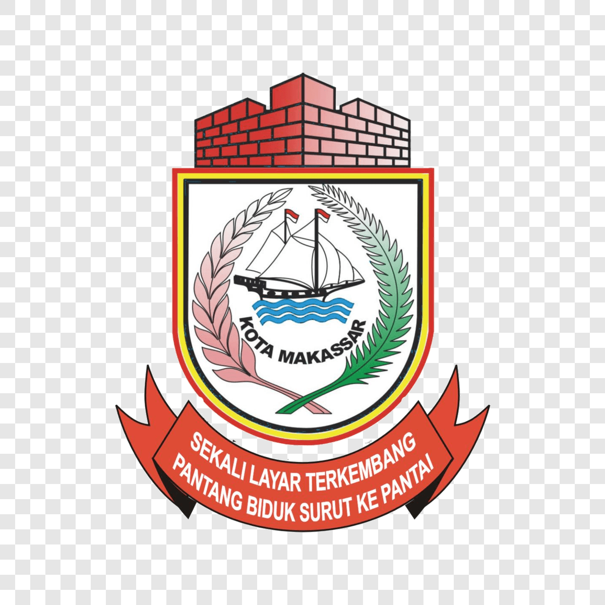 Logo Kota Makassar PNG transparan