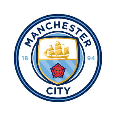 Manchester City logo on white background
