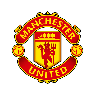 Manchester United logo on white background