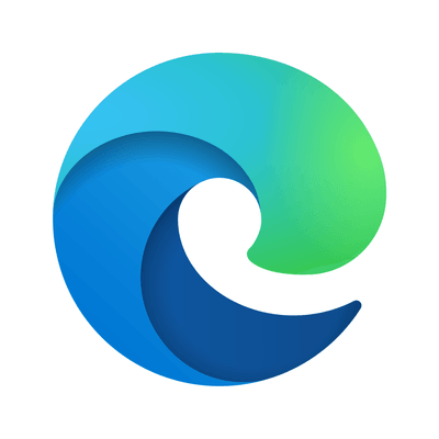 Microsoft Edge logo on white background