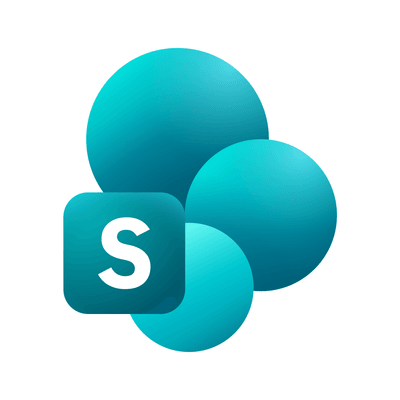 Microsoft SharePoint logo on white background