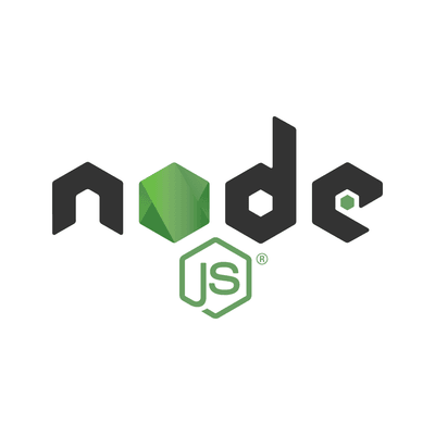 Node.js logo on white background