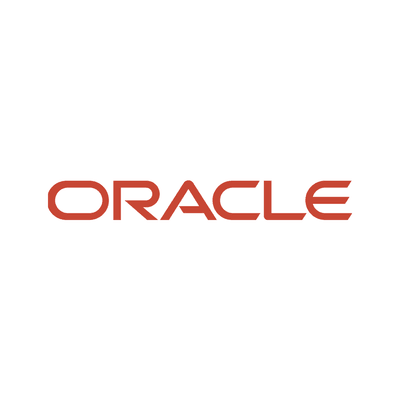 Oracle logo on white background