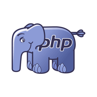 PHP logo on white background