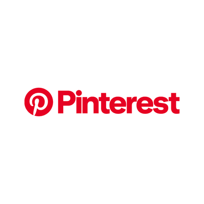 Pinterest logo on white background