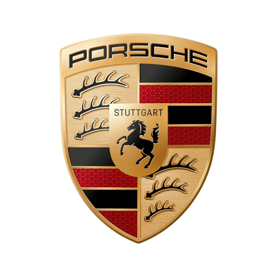 Porsche logo on white background