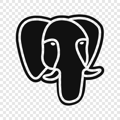 PostgreSQL black logo