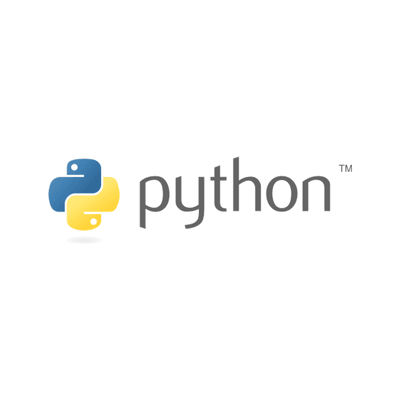 Python logo on white background