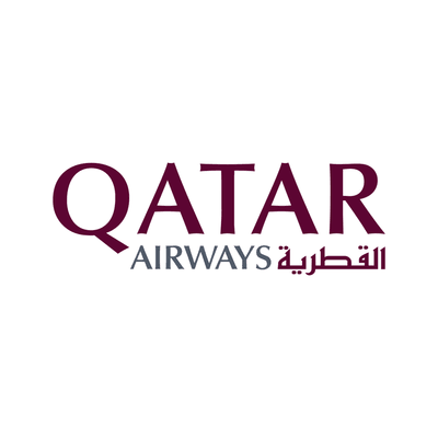Qatar Airways logo on white background