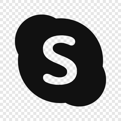 Skype black logo