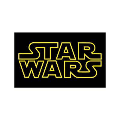 Star Wars logo on white background