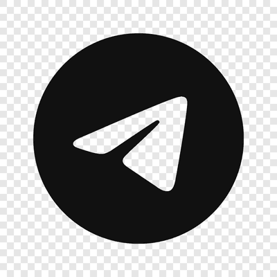 Telegram black logo