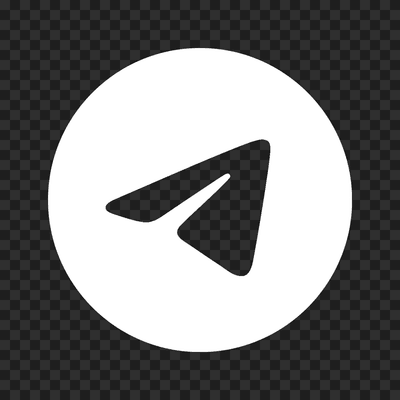Telegram white logo
