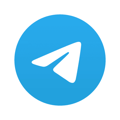 Telegram logo on white background