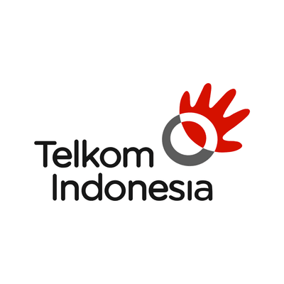 Telkom Indonesia logo on white background