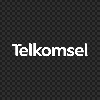 Telkomsel white logo