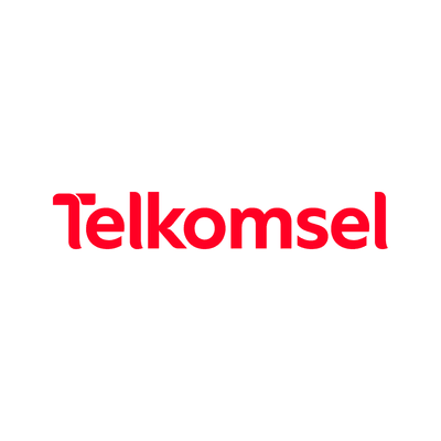 Telkomsel logo on white background