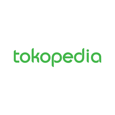 Tokopedia logo on white background