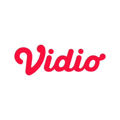 Vidio logo on white background