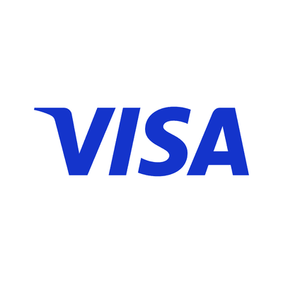 Visa logo on white background