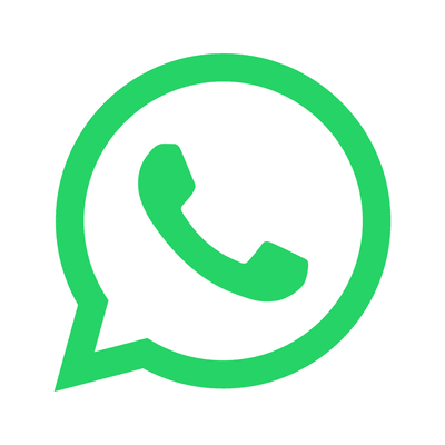 WhatsApp logo on white background