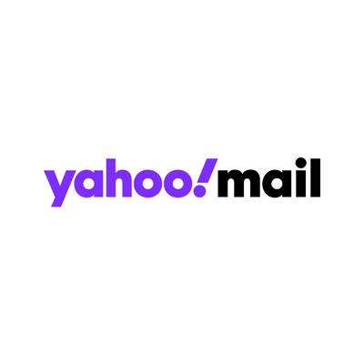 Logo Yahoo! Mail latar putih