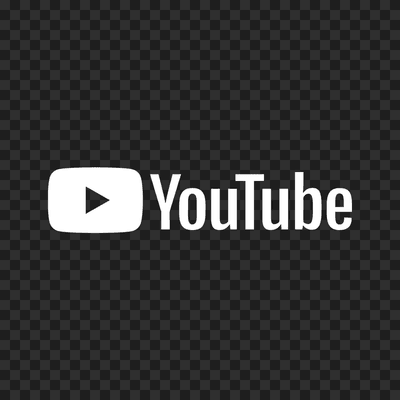 YouTube white logo